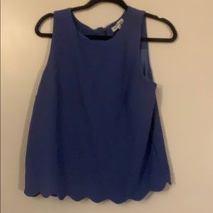 Blue scalloped Tank